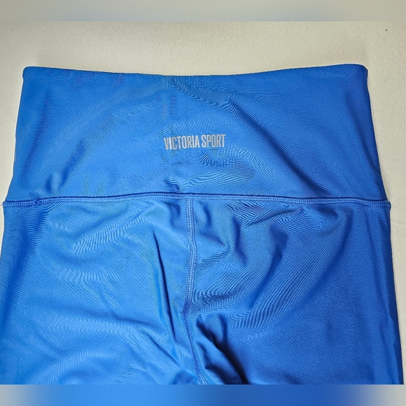 Victoria Sport Blue Cropped Capri Leggings Athletic Yoga Pants - Picture 3 of 9